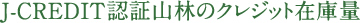 J-CREDIT認証山林のクレジット発行量